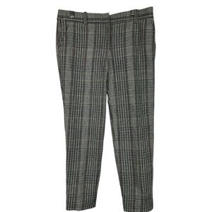 J Crew Pants Women Size 4 Skimmer City Fit Plaid Crop Preppy Academia Wool Blend